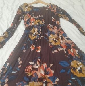 Long sleeved floral dress